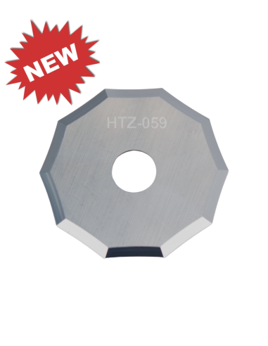 Cuchilla decagonal Lectra de 40 mm de diámetro / HTZ-059 / compatible con máquina Lectra de corte automatizado