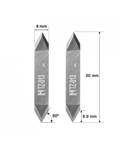 Cuchilla iEcho E13 / Z11 / 3910309 / HTZ-013 / compatible para máquina iEcho de corte automatizado