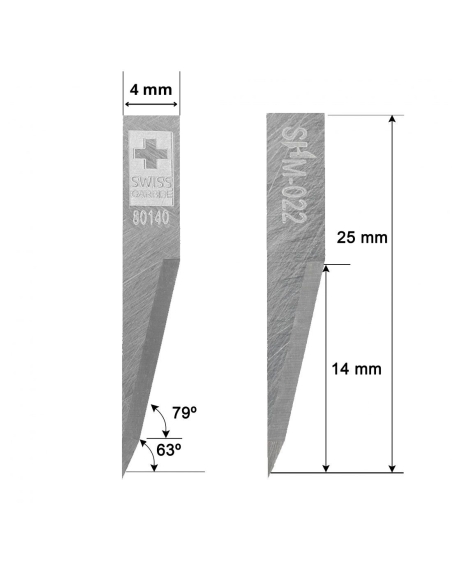 SUPER HARD METAL (SHM) knife Summa 500-0810 / 500-9810 / Z22 / 3910315 / SHM-022