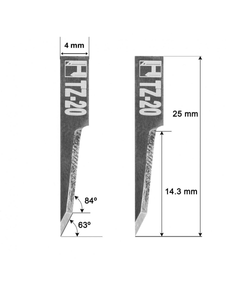 Comagrav blade FNS10 / Z20 / 3910313 / HTZ-020 / compatible for Comagrav automated cutting machine