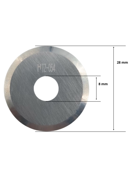 Torielli blade HTZ-054 / Hard Metal Circular knife with 28mm Ø compatible for Torielli cutting machine