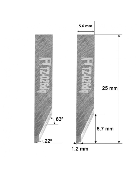 Cuchilla Aoke-Kasemake Z26 / 3910317 / HTZ-026 / compatible para máquina Aoke-Kasemake de corte automatizado
