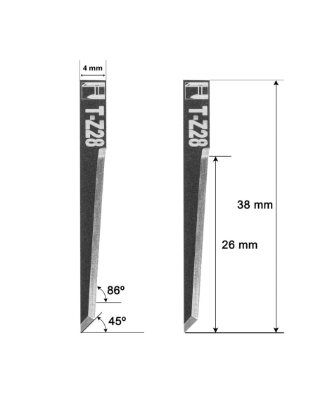Cuchilla Delta Diemaking Z28 / 3910318 / HTZ-028 / compatible para máquina Delta Diemaking de corte automatizado