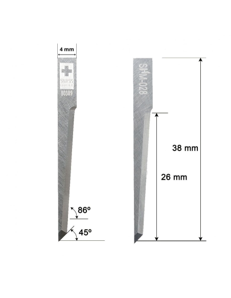 SUPER HARD METAL (SHM) knife Data Technology Z28 / 3910318 / SHM-028 / compatible for Data Technology automated cutting machine