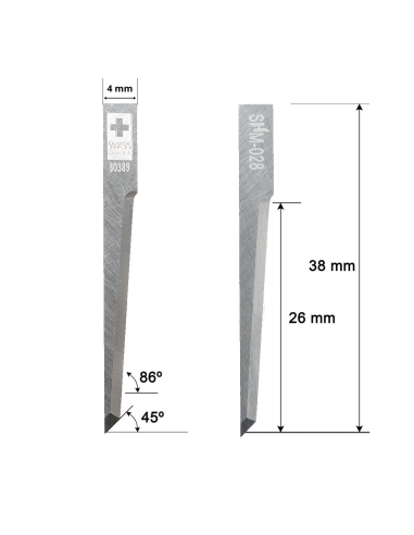 Lame en SUPER METAL DURE (SHM) Investronica Z28 / 3910318 / SHM-028 / pour machine de découpe automatique Investronica