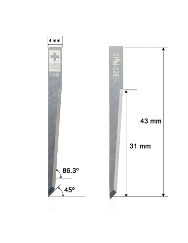 SUPER HARD METAL (SHM) knife AXYZ Z29 / 3910319 / SHM-029 / compatible for AXYZ automated cutting machine