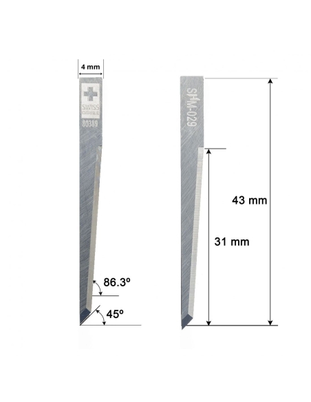 Lâmina METAL SUPER DURO (SHM) Mécanuméric Z29 / 3910319 / SHM-029 / compatível máquina  corte automatizada Mécanuméric