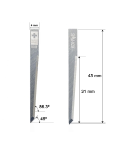 Cuchilla EN SUPER METAL DURO (SHM) Atom Z29 / 3910319 / SHM-029 / compatible para máquina Atom de corte automatizado 2