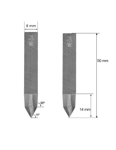 Cuchilla iEcho E14 / Z44 / 3910340 / HTZ-044 / compatible para máquina iEcho de corte automatizado 2