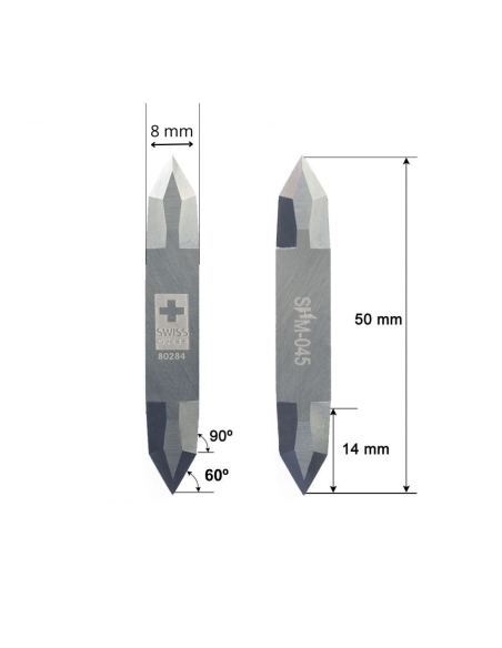 Cuchilla EN SUPER METAL DURO (SHM) Comagrav Z44 / 3910340 / SHM-045 / compatible para máquina Comagrav de corte automatizado