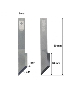 Lame en SUPER METAL DURE (SHM) iEcho E46 / Z46 / 4800073 / SHM-046 / pour machine de découpe automatique iEcho 2