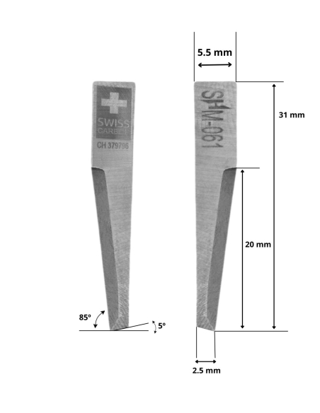 SUPER HARD METAL (SHM) Wild Leica blade Z61 / 5201343 / SHM-061 / compatible for Wild Leica cutting machine