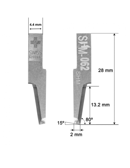 SUPERHARTMETALL (SHM)  Messer iEcho SHM-062 / Z62 / 5002488 / kompatibel  für automatische Schneidemaschinen iEcho