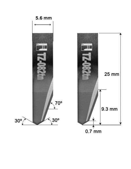 Lame Aoke-Kasemake Z82 / 5205519 / HTZ-082 / Lame HM pour machine de découpe automatique