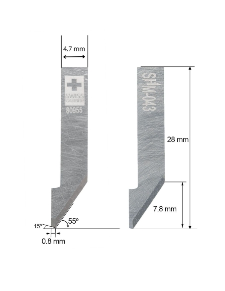 SUPERHARTMETALL (SHM) messer AXYZ Z43 / 3910325 / SHM-043 / kompatibel mit CNC Cutter AXYZ