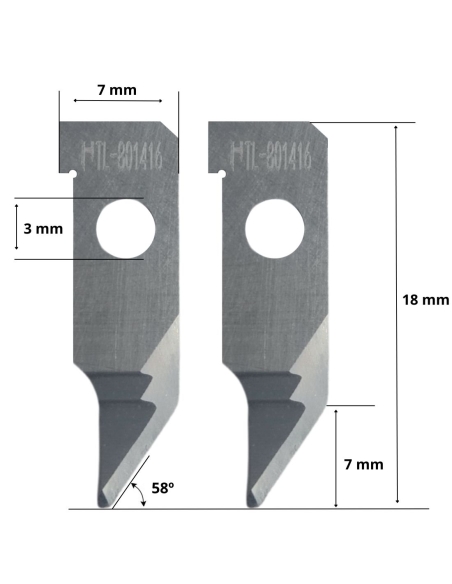 Cuchilla Lectra HTL-801416 / 801416 compatible para máquina Lectra de corte automatizado