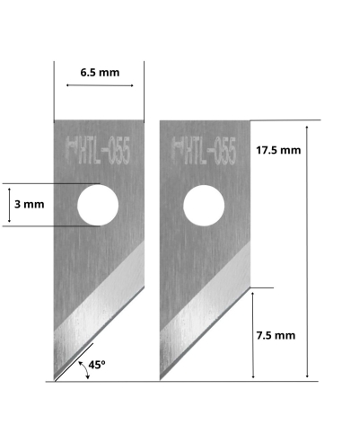 Cuchilla Lectra HTL-055 / TL-052 compatible para máquina Lectra de corte automatizado