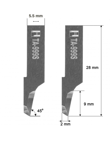 Cuchilla Torielli 01039999 - 0103C999 - 0103D999 / HTA-999S / compatible para máquina Torielli de corte automatizado