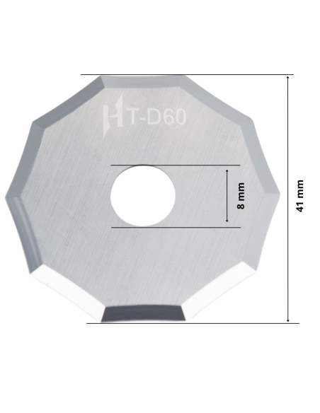 Lama HM 41 mm de Ø decagonale / HT-D60 / compatibile per macchina ESKO Kongsberg