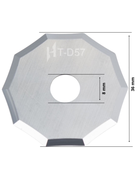 Lâmina descagonal HM 36 mm de Ø / HT-D57 / compatível para a máquina de corte automatizada Balacchi