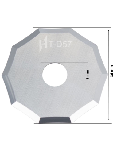 Lame décagonale HM de 36 mm Ø / HT-D57 / pour machine de découpe automatisée ESKO / Kongsberg