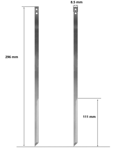 Lame Lectra Vector 5000 / Vector 500 / 296 x 8.5 x 2.4 mm / 801227 / HTL-vector5000-801227 / compatible avec Lectra 2