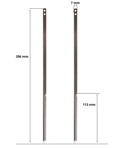 Ostrze Lectra Vector 5000 / Vector 500 / 296 x 7 x 2 mm / 801214 / HTL-vector5000-801214 / kompatybilne z Lectra
