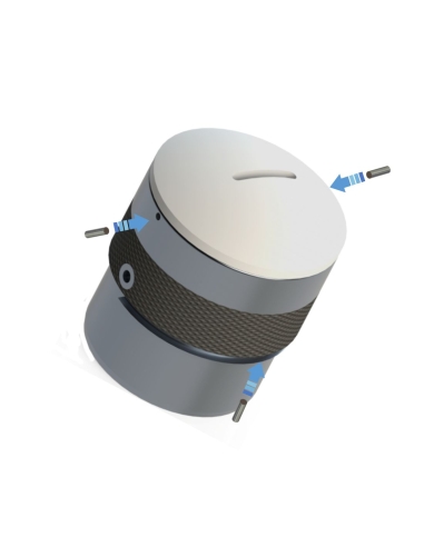 Perno di sopporto d'alluminio per la callotta in teflon POT-40 / HTPOT4004 / compatibile con i sistemi di taglio Zünd