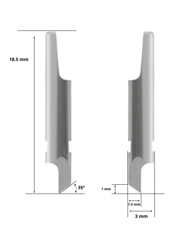 Cuchilla Gerber MCT KC1 / 895001 / HTZ-001 / compatible para máquina Gerber de corte automatizado