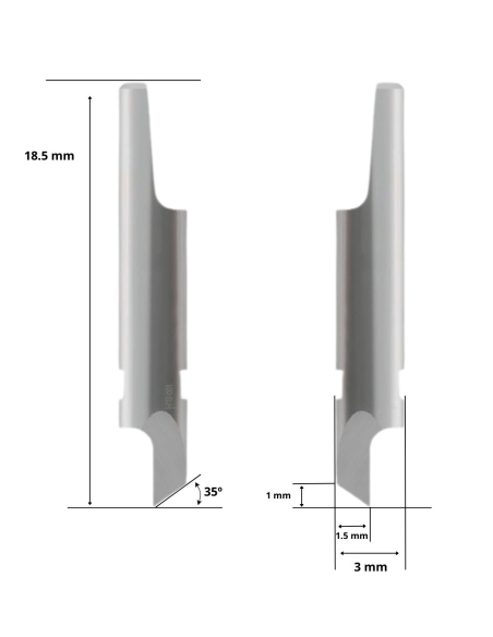 Cuchilla Gerber MCT KC1 / 895001 / HTZ-001 / compatible para máquina Gerber de corte automatizado