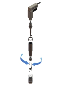 Parafuso para o suporte guia do eixo oscilante EOT-3 / E03D9120325 / compatível com sistemas de corte automatizados Zünd 2