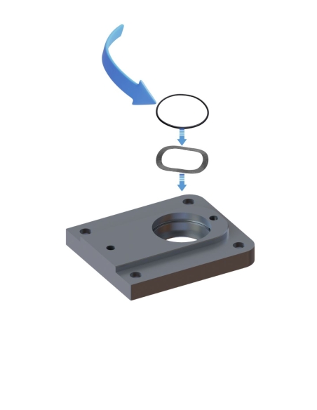 Joint du couvercle arrière pour excentrique EOT-3 / E031601NBR70 / compatible avec les systèmes de découpe automatisés Zünd