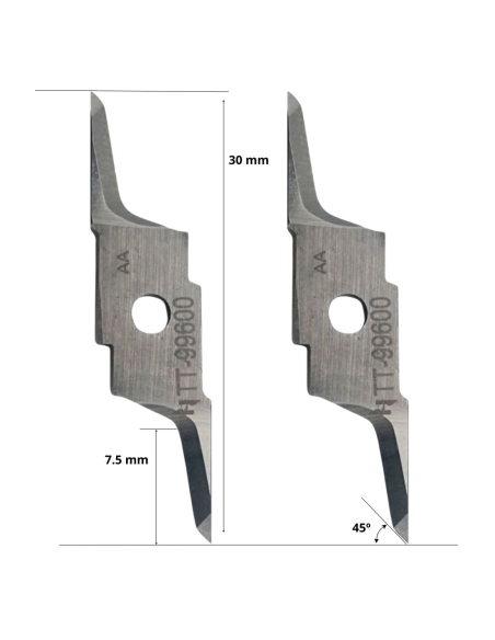 Lame Teseo M2N - 535099600 / HTT-99600 / 80º - compatible avec la machine de découpe automatisée Teseo