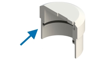 Junta de disco Teflon Ø 40mm EOT-250 / HTEOT4028 /  compatível com sistemas de corte Zünd