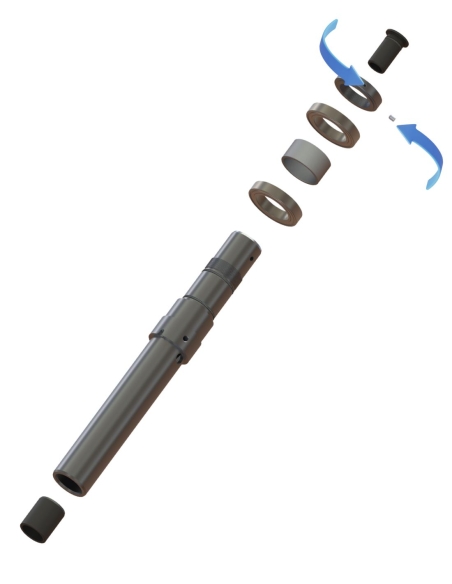 Grano del top per i cuscinetti per la rotazione EOT-250 / E25003107 / DIN9130203 / compatibile con Zünd