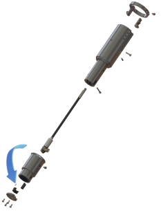 Bloqueador del soporte guía del eje oscilante para EOT-250 / E25003093 / D70205 / compatible con sistemas de corte Zünd 2