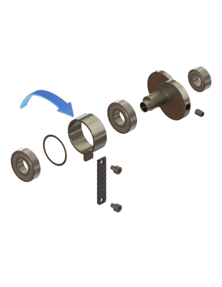 Support asymétrique pour la barrette d'oscillation EOT-250 / E25003083 / compatible avec Zünd