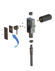 Copertura posteriore della carcassa eccentrica EOT-250 / E25003078 / compatibile con sistemi di taglio automatizzati Zünd 2