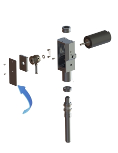 Couvercle d’accès excentrique EOT-250 / E25003077 / compatible avec les systèmes de découpe automatisés Zünd 2