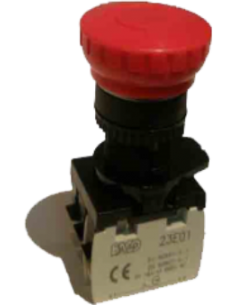 Poussoir d'arrêt d'urgence. Machine de découpe Ibertec