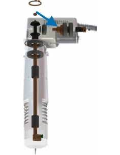 Asymmetric axis for the 1 mm oscilation generation of the EOT-40 Tool. For Ibertec cutting machines 2