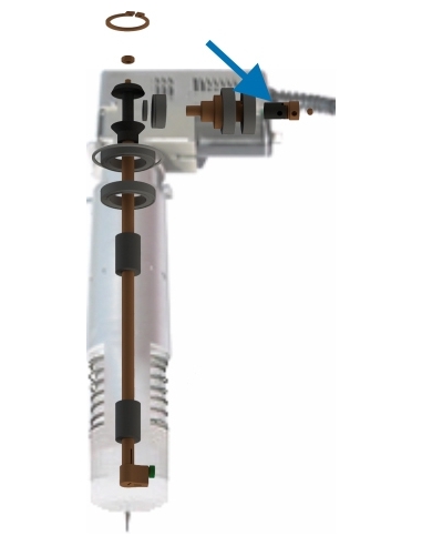 Adaptateur femelle pour l'axe du moteur rotatif de l'outil EOT-40. Machine de découpe KSM