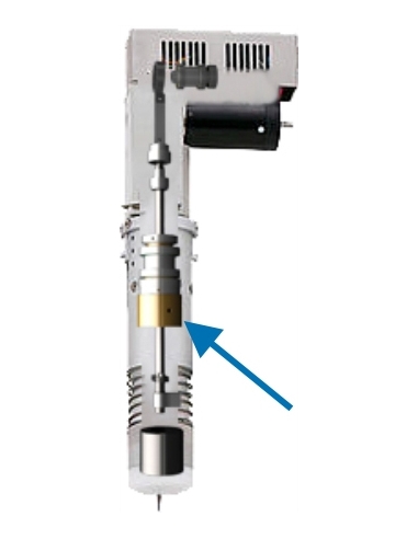 Copper oscillating guide holder. EOT-3. For Lectra cutting machines