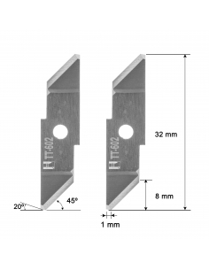 Cuchilla Teseo M2N 45 ST1A - 535 091 602 / X2N 45 ST1A - 535 091 603 / HTT-602 / HTT-045WT / 45º 2