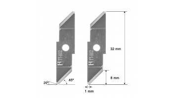 Cuchilla Teseo M2N 45 ST1A - 535 091 602 / X2N 45 ST1A - 535 091 603 / HTT-602 / HTT-045WT / 45º