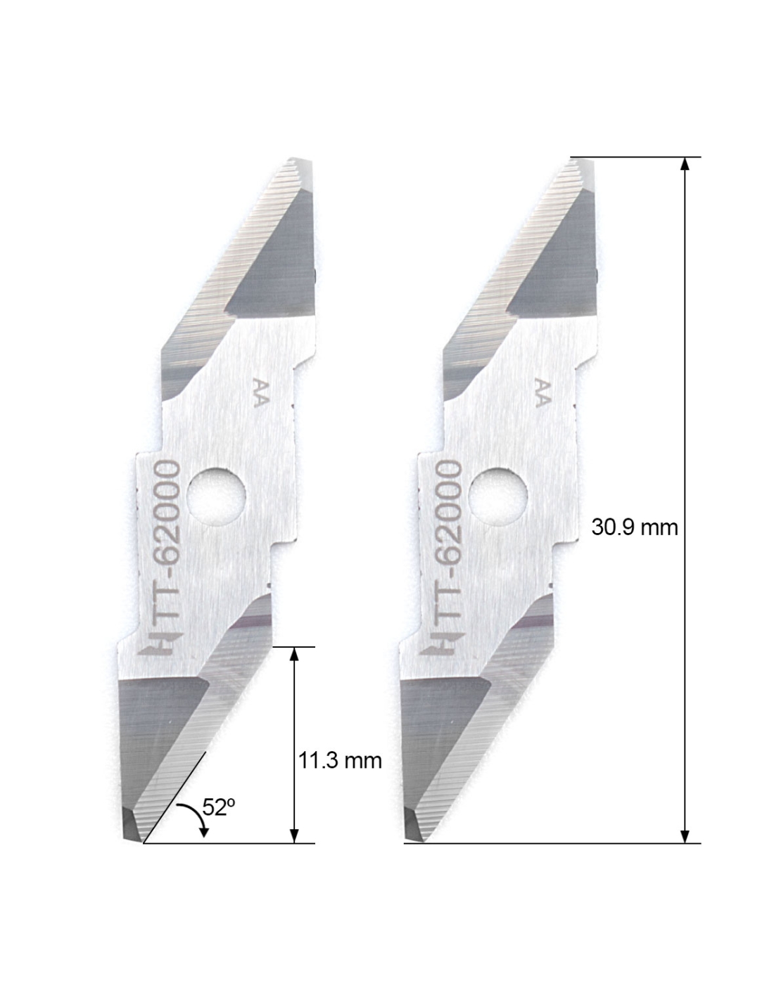 Teseo blade M2N 52 SD1A - 550 062 000 / HTT-62000 / 52º - compatible with  Teseo automated cutting machine